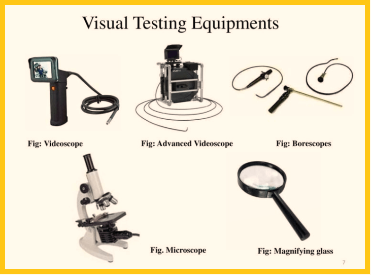visual testing equipments